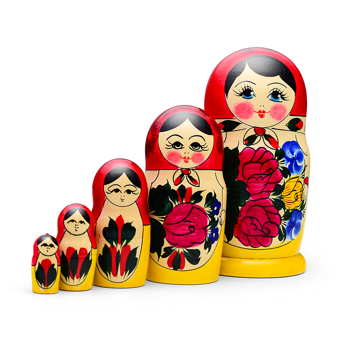 Матрешка 5 в 1 "Семеновская" (большая)