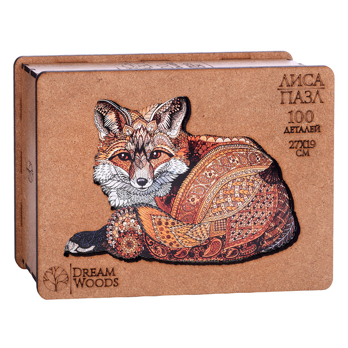 Пазл фигурный "Лиса" 100 деталей