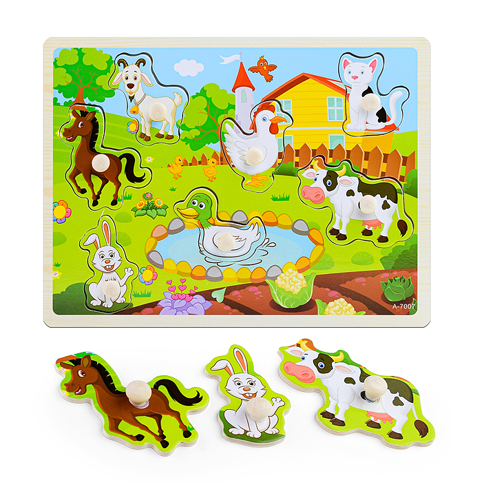 Пазл-вкладыш D1410 "Домашние питомцы"