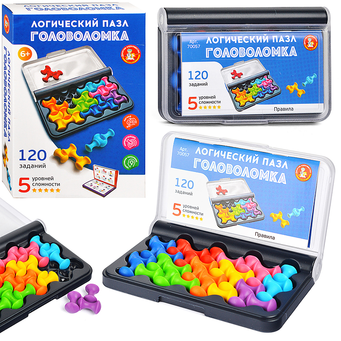 Игра головоломка "Логический пазл" фигурная 8 эл Учись играя